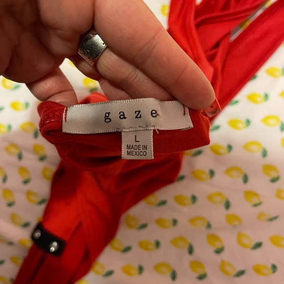 Red body suit - Picture 4 of 4